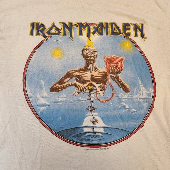 Rare Vintage 1988 Iron Maiden T-Shirt Seventh Son of a Seventh Son - Picture 2 of 10